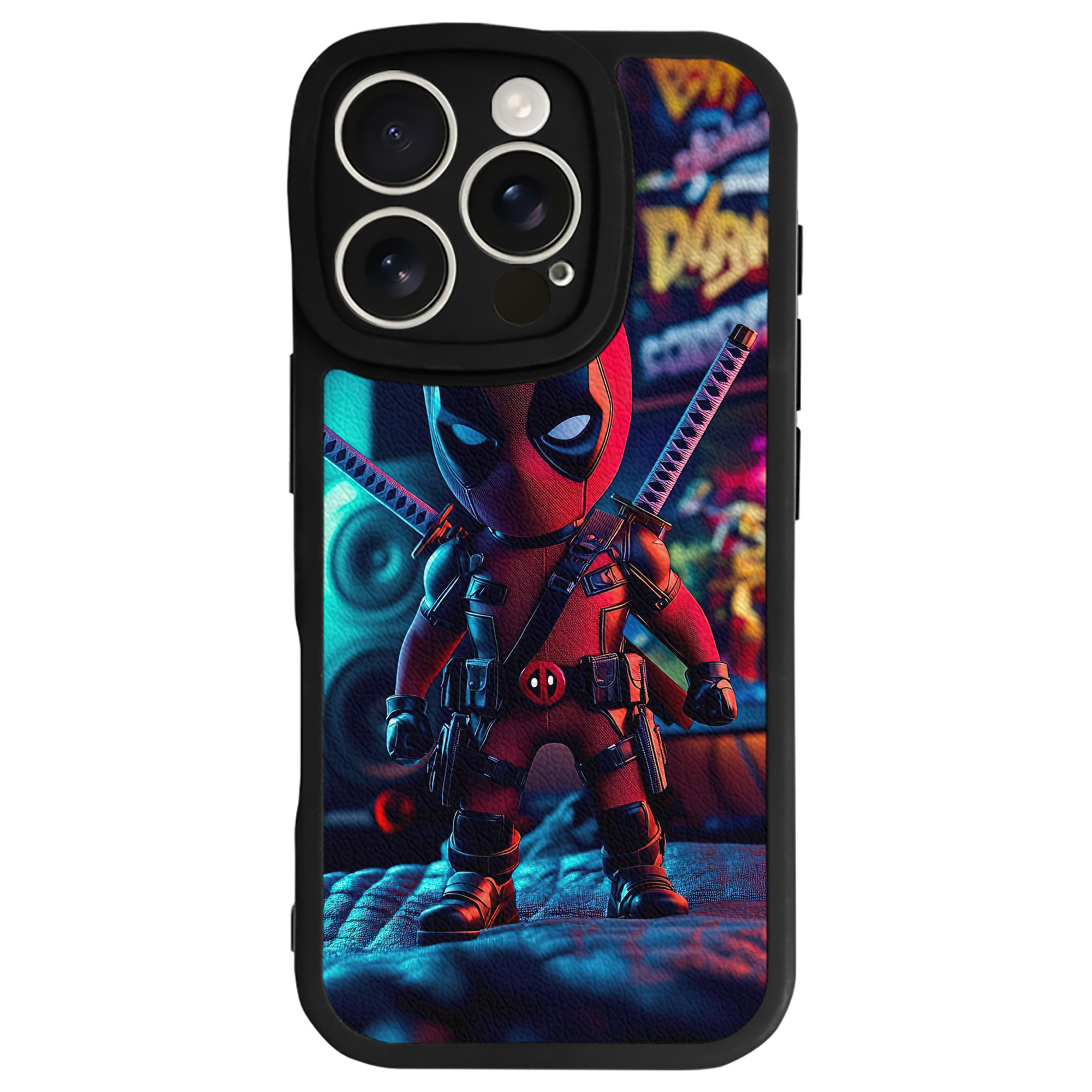 （画像用） Deadpool デッドプール 【iPhone 16シリーズ対応】シリコンスマホケース（レザー調） 材質：シリコン
